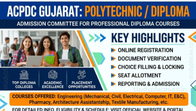 ACPDC for Polytechnic / Diploma - Gujarat Admission Committee for Professional Diploma Courses