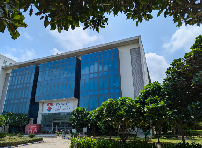 Bennett University Greater Noida modern campus building in TechZone