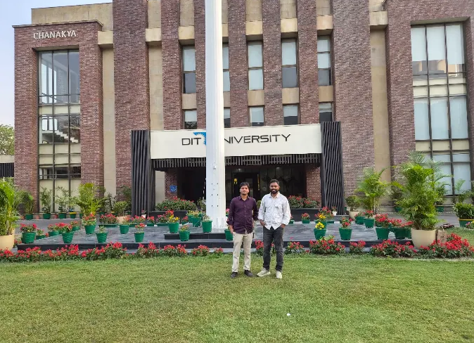 DIT University Dehradun modern campus building with lush green surroundings on Mussoorie-Diversion Road
