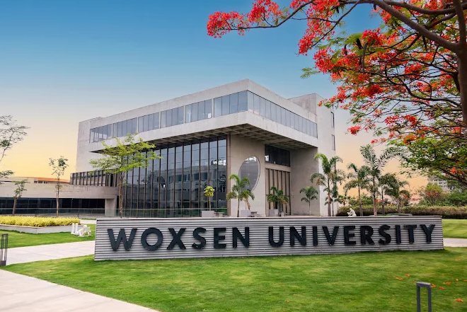 Woxsen University Hyderabad 200-acre residential campus modern building in Sangareddy District
